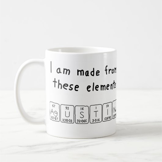 Mug Tapis de nom de table périodique de l'Argentine (Gauche)