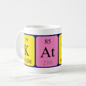 Mug Tapis de nom de table périodique Katlin (Devant gauche)