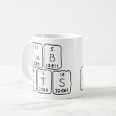 Mug Tapis de nom de table périodique Lab Rats (Devant gauche)