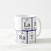 Mug Tapis de nom de table périodique Lab Rats (Devant droit)
