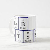 Mug Tapis de nom de table périodique Lab Rats (Devant gauche)