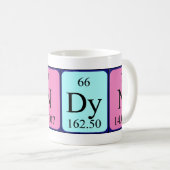 Mug Tapis de nom de table périodique Landyn (Devant droit)