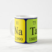 Mug Tapis de nom de table périodique Natali (Devant gauche)