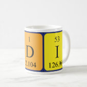 Mug Tapis de nom de table périodique Rudi (Devant droit)