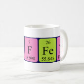 Mug Tapis de nom de table périodique Steffen (Devant droit)