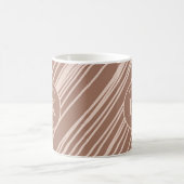 Mug Tapis de souris abstrait marron Monogramme (Centre)