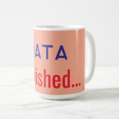 Mug Tapis de texte de données disparues (Devant droit)