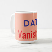 Mug Tapis de texte de données disparues (Devant gauche)