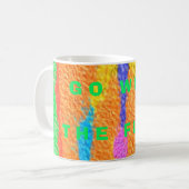 Mug Tapis et chiffons Art pur abstrait suprême (Devant gauche)