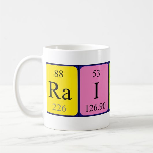 Mug Tapis Raimondo nom de table périodique (Gauche)