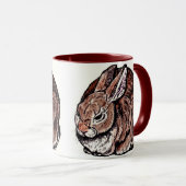 Mug Tapis, stylo et encre, Dessin aquarelle (Devant droit)