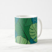 Mug Tapisserie de feuilles tropicales : verdure Vintag (Devant droit)