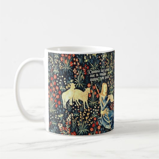Mug Tapisserie de la Renaissance médiévale Bergers et (Gauche)