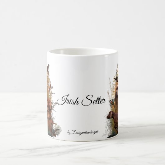 Mug Tapisserie de Setter irlandais Faux Canvas Imprime (Centre)