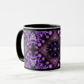 Mug Tapisserie fractée violette (Devant gauche)