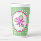 Mug tardif à pois rose blanc doux (Devant)