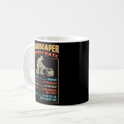 Mug Tarif horaire du propriétaire (Devant gauche)