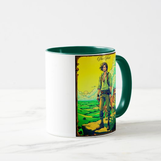 Mug Tarot Card Illustration, The Fool (Devant droit)