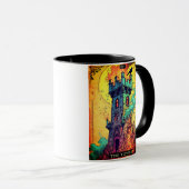 Mug Tarot Card Illustration, The Tower (Devant droit)