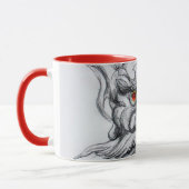 Mug TAROT, IMAGINAIRE GROTESQUE MASK noir blanc rouge (Gauche)
