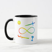 Mug Tarot Lemniscate : Magicien & Éléments Arc-en-ciel (Gauche)