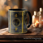 Mug Tarot Zodiac foncé : Leo Noir & Or