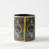Mug Tarot Zodiac foncé : Taurus Noir & Or (Centre)