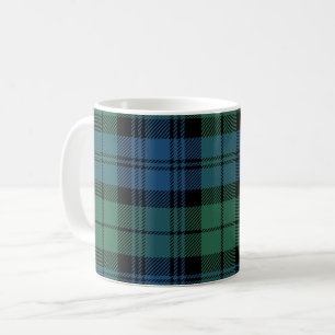 Mug Tartan à carreaux verts noirs et bleus du clan Cam