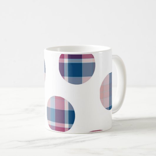 Mug Tartan à pois (Devant droit)