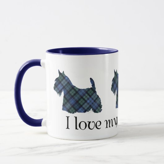 Mug Tartan Black Watch Scottish Terrier (Gauche)