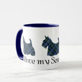 Mug Tartan Black Watch Scottish Terrier (Devant gauche)