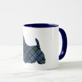 Mug Tartan Black Watch Terrier Écossais (Devant droit)