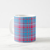 Mug Tartan bleu et rouge (Devant gauche)