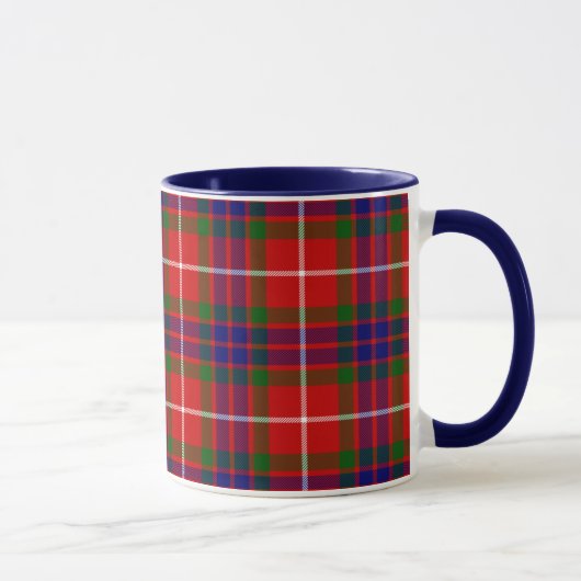 Mug Tartan bleu et vert rouge de Fraser de clan (Droite)