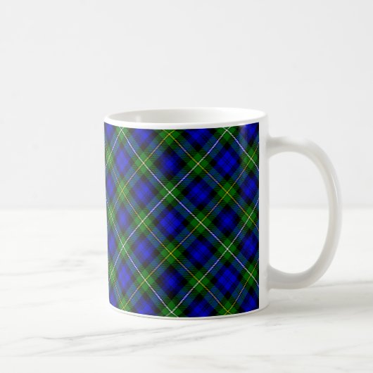 Mug tartan Campbell bleu vert carreaux (Droite)
