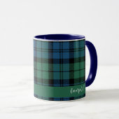 Mug Tartan Campbell Script Plaid Sur Mesure (Devant droit)