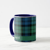 Mug Tartan Campbell Script Plaid Sur Mesure (Devant gauche)