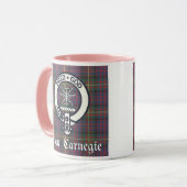 Mug Tartan Clan Carnegie Crest (Devant gauche)