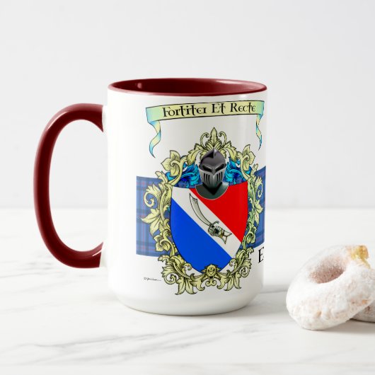 Mug Tartan & Crest Elliott (Avec donut)