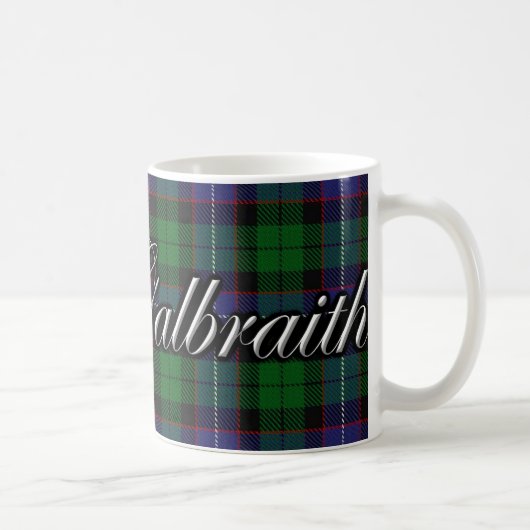 Mug Tartan de classique de Galbraith de clan (Droite)