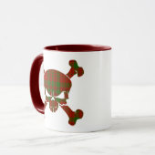 Mug Tartan de Livingstone Crâne Pas de bannière (Devant gauche)