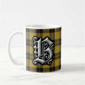Mug Tartan de robe de monogramme de la lettre B de (Gauche)