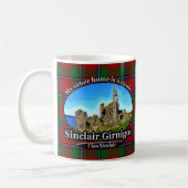 Mug Tartan de Sinclair Girnigoe de château de Sinclair (Gauche)