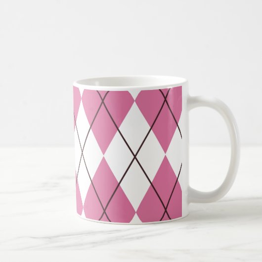 Mug Tartan des années 70 rose (Droite)