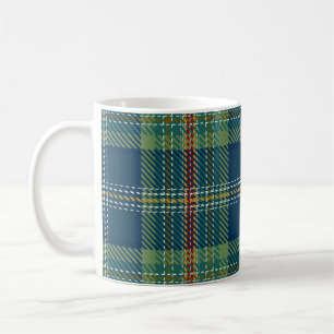 Mug Tartan écossais bleu et vert à carreaux