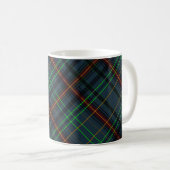 Mug Tartan en bleu, orange, vert... (Devant droit)