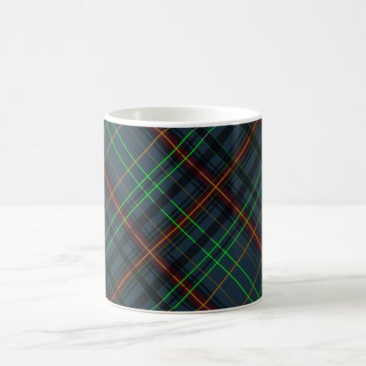 Mug Tartan en bleu, orange, vert... (Centre)