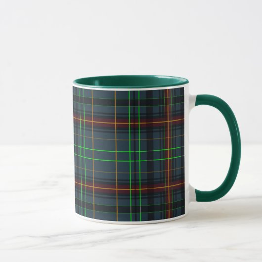 Mug Tartan en bleu, orange, vert... (Droite)