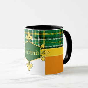 Mug Tartan national de l'Irlande, drapeau,