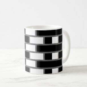 Mug Tartan noir et blanc Sillitoe À damiers Motif